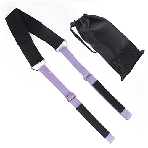 Sangle d'étirement de yoga violette pour assouplissement et grand écart