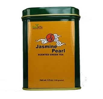 Pearl Jasmine Tea, Delicately-processed dragon pearl tea that is made from tender buds and tea leaves Pearl Jasmine Tea 3.5 oz tea tin