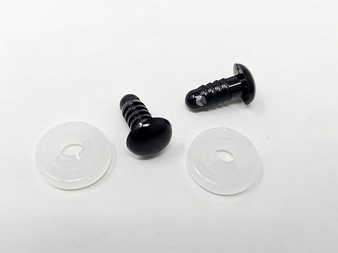 Generic 9mm Round Black Flat Domed Plastic Safety Eyes for Craft Amigurumi Dolls or Puppets (Bulk Pack of 144), FEY-9-Bulk