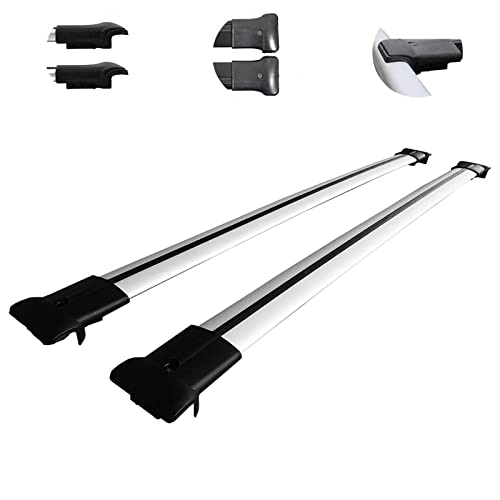 Axenture Roof Racks Cross Bars Compatible For Dacia Duster 2018 And Later Crossbars for Convenient Roof Cargo Aluminium Racks Rail Set 2 Pieces Grey