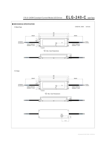 Alimentation LED réglable 240W ELG-240-C1400A-3Y IP65 - 8