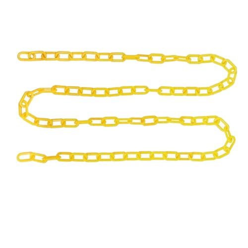 Cadena de barrera, cadena de decoración de cercas de jardín, cadena de barrera de 3.28 pies Barrera Enlaces de cadena amarilla que residen en la intemperie Enlaces de seguridad Barreras de control de