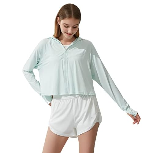 BENEUNDER Cooling Women's UPF 50+ Sun Protection Lightweight Hoodie Jacket Long Sleeve Active Sun Shirts for Outdoor Workout