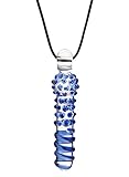 *Bruchsicheres Glas. GLASSVIBRATIONS - Glas - Kettenanhänger - Blue Fantasy