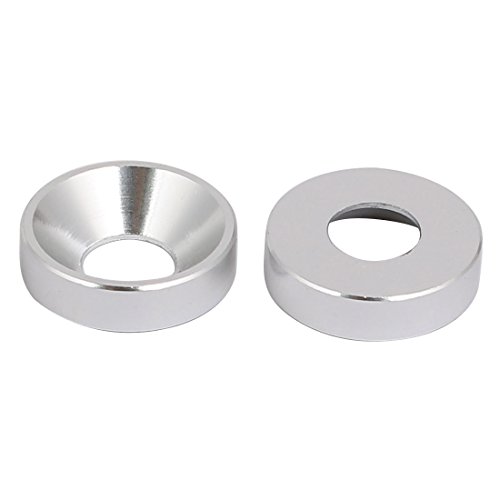 Uxcell A17061600UX0872 M5 Aluminium Alloy Cup Head Engine Bay Fender Bumper Washer Silver Tone 20Pcs thumb #1