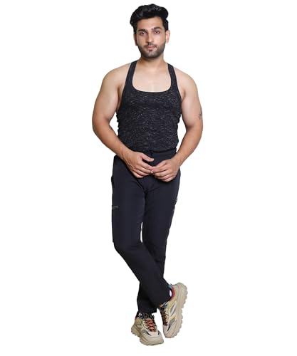 Image of Track Pant for Men - Polycotton Joggers, Gym Pants & Lowers for Men with Adjustable Waist, Moisture-Wicking Fabric & Pockets - Cargo & Ideal Sports Pajamas for Workout & Casual Wear