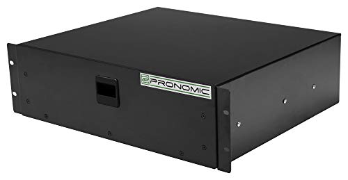 Pronomic RD-103 Rackschublade 3 HE (Schublade für 19 Zoll Rack, Snaplock, Stahlblech) schwarz