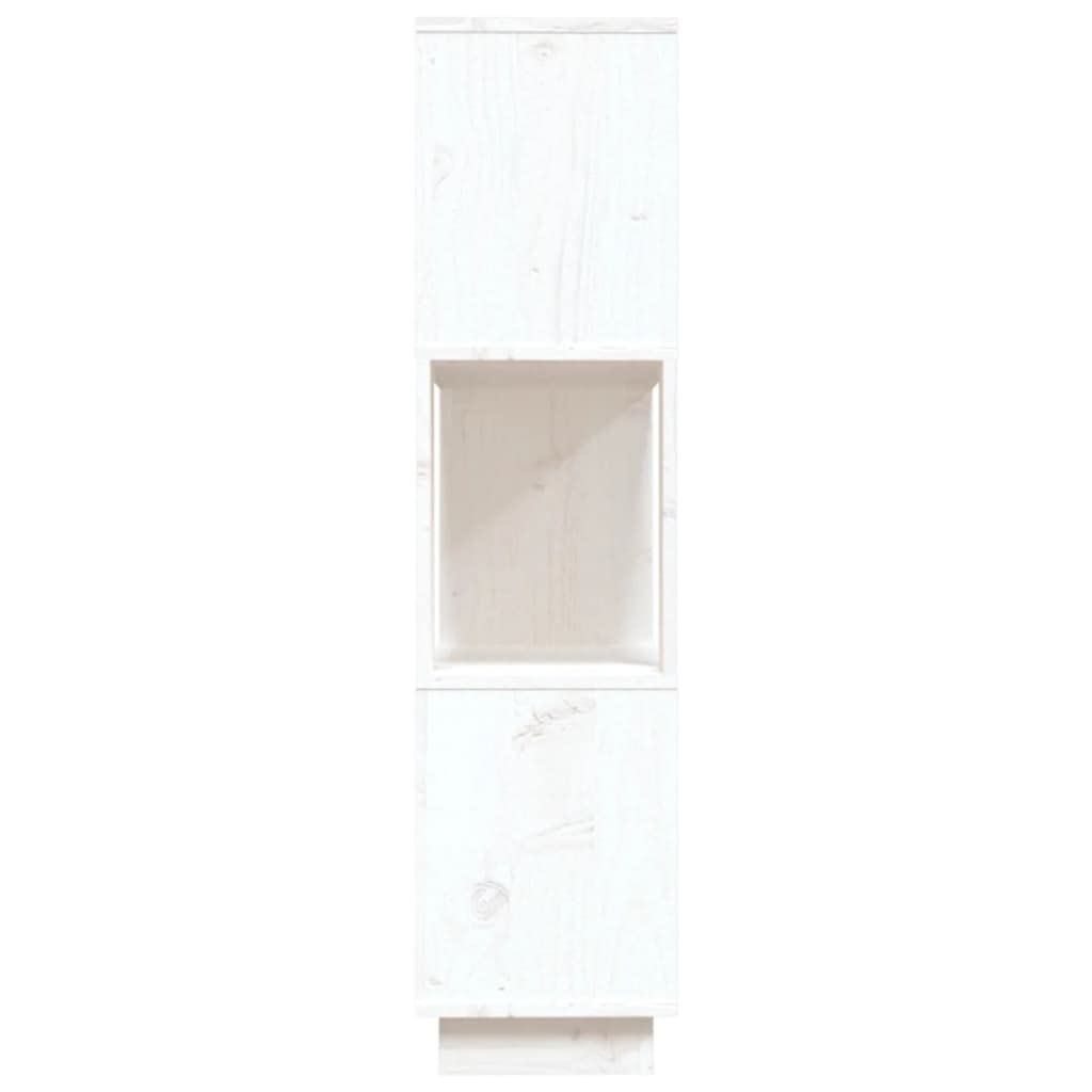 Regał na przegrody, biały, 80 x 25 x 101 cm, lite drewno sosnowe