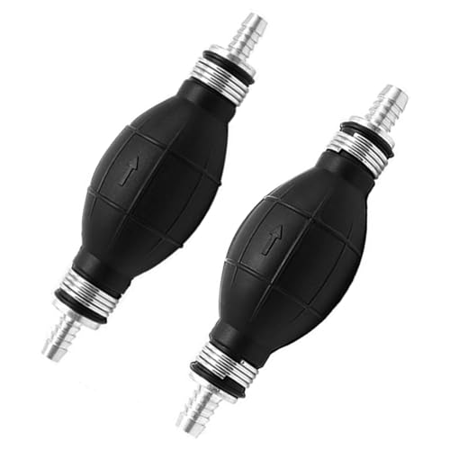 GIONAR 2PCS Poire Amorcage Gasoil, 8mm et 10mm Pompe Manuelle Carburant, Poire Amorcage en Caoutchouc, Pompe à Siphonner pour Transporter de L'essence, Du...