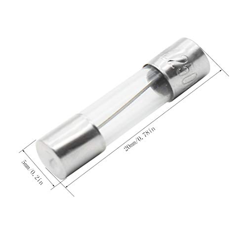 Xffcsec 10Pcs 5X20Mm Fuse Holder Inline Screw Type With 18 Awg Wire + 150Pcs Quick Blow Glass Tube Fuse Assorted Kit Amp 250V 0.1A,0.2A,0.5A,1A,2A,3A,5A,8A,10A,15A,5X20Mm, 0.5A,1A,5A,10A,15A,6X30Mm #TOP1