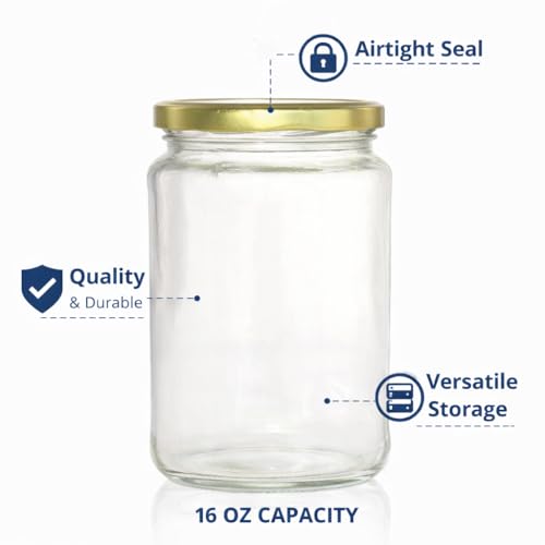 Image of Pure Source India 750ML Glass Storage Jar with Metal Lid - Clear Reusable Container for Pantry, Kitchen & Home Organization (Set of 8)