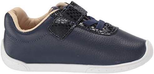 Marc Joseph New York Kid's Toddlers Baby Boys/Girls Genuine Leather Made in Brazil Velcro Strap Shoe, navy grainy, 8 M US Toddler | Image 5