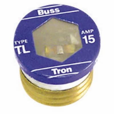 Cooper Bussmann TL-15PK4 15-Amp TL Plug Fuse, 4-Pk. - Quantity 12