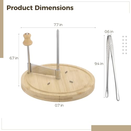 Set rallador manual de queso Tête de Moine con base de madera miniatura 3
