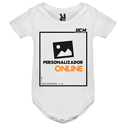 Body bebé Manga Corta/Larga/sin Mangas · Personalizado 100% algodón · Regalo recién Nacido (3 Meses)