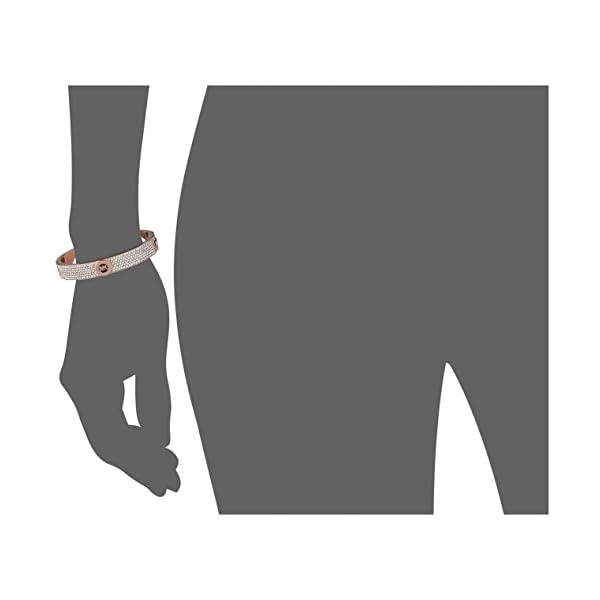 Michael Kors Rose Gold Tone Pave Fulton Hinge Bangle Bracelet