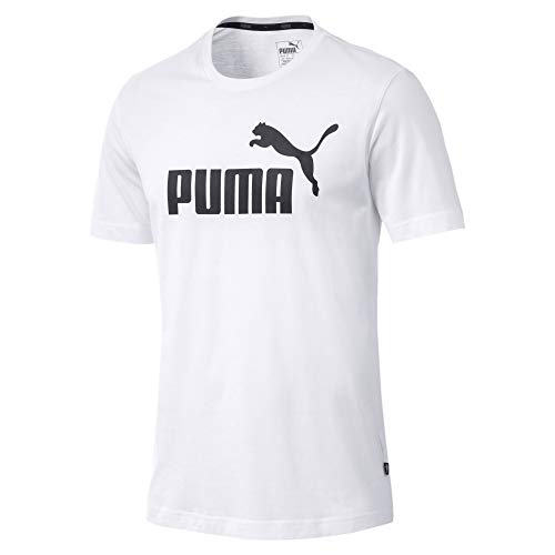 PUMA Men's Essential No. 1 Logo Tee, White, L