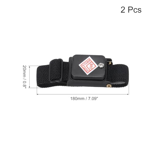 Image of MECCANIXITY 2pcs Anti Static Wrist Strap, ESD Antistatic Bracelet Adjustable Cordless with Spare Bracelet for Computer Electronics Repair Dark Blue