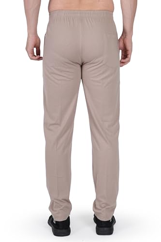 Image of Trackpants for Men - Regular Fit, Cotton Hoisery, Ultra Soft, Comfortable, Lightweight, Ziper Pockets, Front Zip, Back Pocket, Solid Mnimal