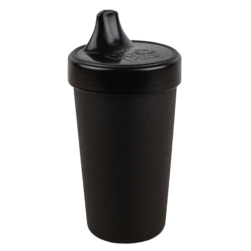 Image of Re-Play Made in USA 10 Oz. Sippy Cups for Toddlers, Pack of 1 - Reusable Spill Proof Cups for Kids, Dishwasher/Microwave Safe - Hard Spout Sippy Cups for Toddlers 3.13" x 6.25", Black