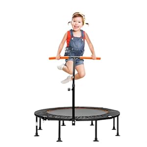 SPOTRAVEL Mini Outdoor Trampoline, Foldable Fitness Rebounder with Protective Cover, Portable Indoor Exercise Bouncer for Kids Adults