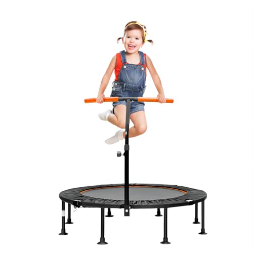 SPOTRAVEL Mini Outdoor Trampoline, Foldable Fitness Rebounder with Protective Cover, Portable Indoor Exercise Bouncer for Kids Adults