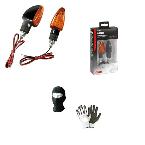 DESCRIZIONE E CARATTERISTICHE PRODOTTO: Arrow, indicatori direzione 21v LED - Lente arancio - 12v - omologazione: E - Cavi con connettori rapidi - Sporgenza 7cm con snodo gommato antirottura - colore nero