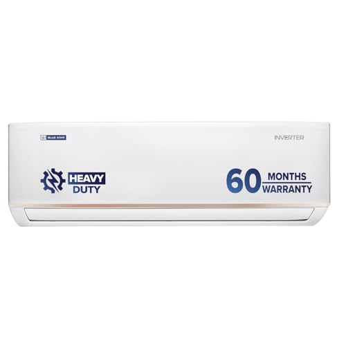 Image of Blue Star 2 Ton 3 Star Heavy Duty, Inverter Split AC (Copper, Convertible 6 in 1 Cooling, Multi Sensors, Dust Filter, Blue Fins, Self Diagnosis, IC324DCUHD, White)