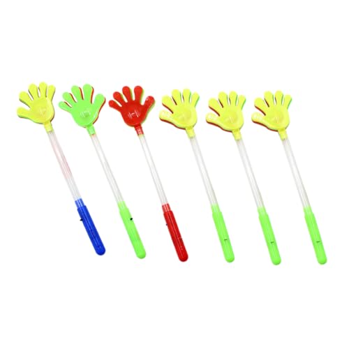 ifundom Matracas Luminosas de Plástico para Fiestas y Carnavales, Set de 6 Piezas para Animar Eventos Deportivos y Celebraciones, Accesorios Coloridos para Niños y Adultos