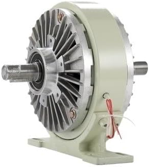 Magnetic Particle Clutch Single/Double Shafts Magnetic Powder Clutch Brake DC24V Tension Controller Electromagnetic Powder Brake with Base Magnetic Powder Brake(FZ-A-25 2.5kg)