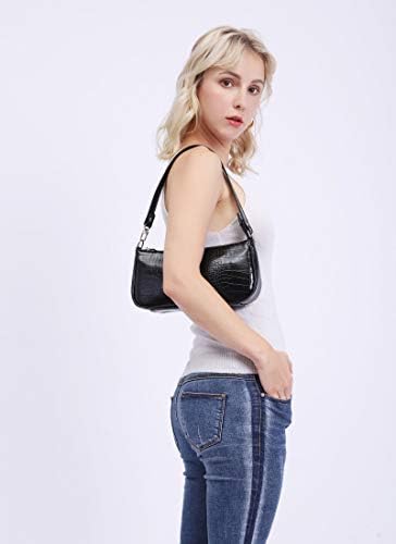 Small Shoulder Bags for Women Mini Handbags with Croc Pattern