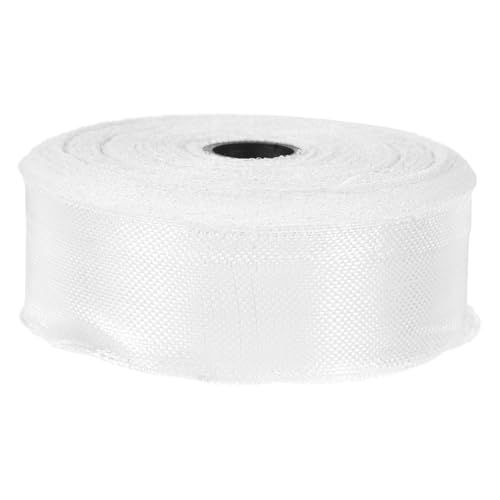 Healeved Cinta de Fibra de Vidrio Térmica Reforzada 30 Mm X 25 M, Rollo Aislante para Escape, Resistencia al Calor y Aislamiento Eléctrico, Envoltura Flexible para Máquinas de Soldar