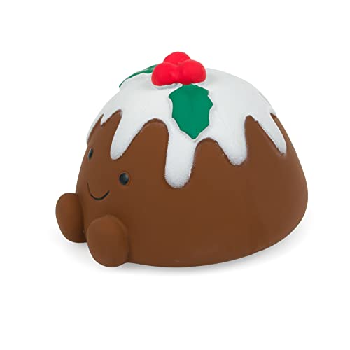 Petface Chrissie Christmas Pudding Latex Hundespielzeug mit eingebautem Quietscher (1 Stück)