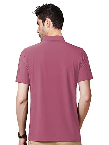 Image of EYEBOGLER Men's Trendy Polo Neck Half Sleeves Printed Regular Fit T-Shirt