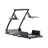Marada Flight Racing Simulator Cockpit with Dual Shift Lever Platform Compatible with Thrustmaster/PXN/Logitech G29 G920 X52 X56, Foldable sim Game Stand, Throttle Joystick Keyboard Not Included