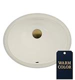 Nantucket Sinks UM-13x10-B 13-Inch by 10-Inch Oval Ceramic Undermount Vanity Sink, Bisque