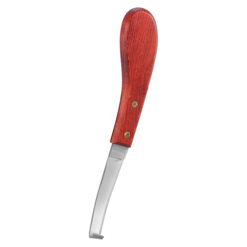 DECHOUS Cuchillo de Herradura para Caballos Derecho Acero Inoxidable Resistente Mango Antideslizante Cómodo Herramienta para Recortar Cascos Suministros para Herradores Uso en Granja