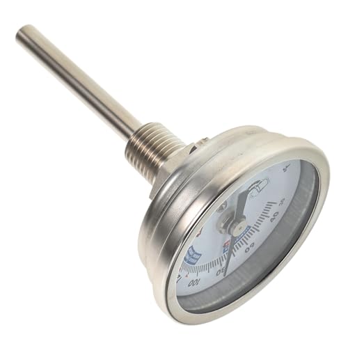 BUGUUYO Termometro da Vino Acciaio Inossidabile con Scala Strumento Preciso per Homebrewing e Vinificazione Termometro con Filettatura per Monitoraggio Temperatura e Contenitori