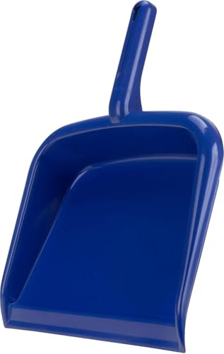 Image of SPARTA Large Handheld Dustpan with Hanging Hole, Heavy-Duty Plastic Dustpan with Wide Lip for Countertops and Surfaces, Plastic, 10 Inches, Blue, (Pack of 12)