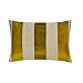 The HomeCentric Dekoracyjny Zielony Poszewka na poduszkę lędźwiową, 30 x 45 cm Aksamit i len Poszewka na poduszkę, Poszewka na poduszkę z Niejednolita całość, W paski - Swathe Chartreuse