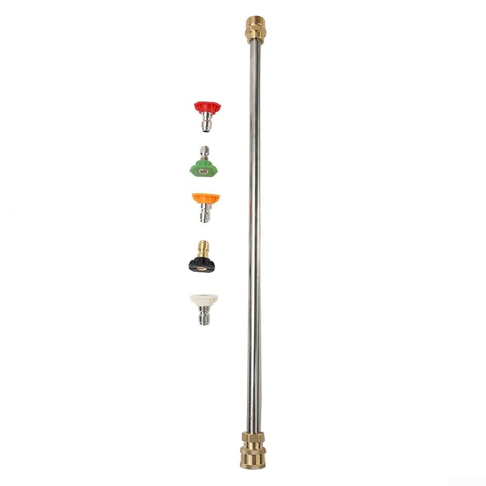Lrfvhyqnk One Color Pressure Washer Nozzles Quick Connect Spray Tips, 4000Psi Pressure Washer Lance 16 Inch M22-14Mm 5 Quick Connect Nozzles For Electric Gas