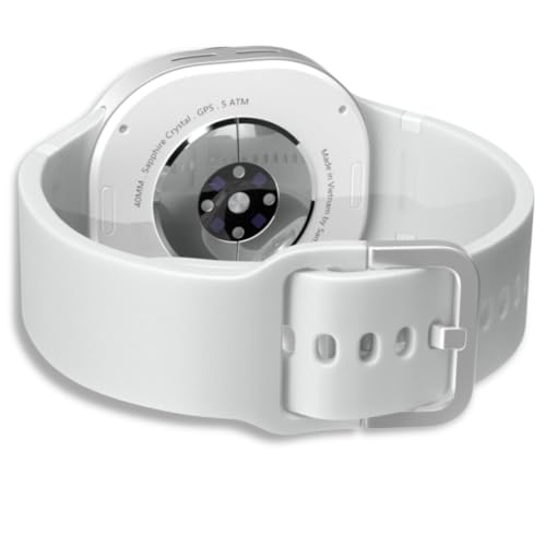 Image of Samsung Galaxy Ai Watch 8 Latin American Version Sm-L320 (40mm) Bluetooth Wellness Tips Heart Rate Sleep to Workout Fitness Tracker (Silver /White Band SM-L320NZSALTA)