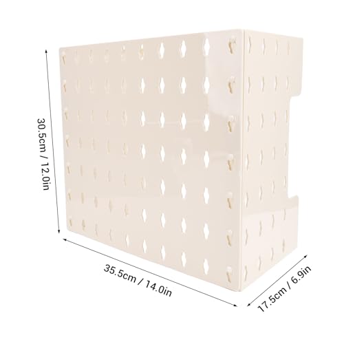 ZJchao Gas-Warmwasserbereiter-Pipeline-Abschirmungsabdeckung, Stabiles Aufbewahrungsregal für die Küche mit Starker Tragfähigkeit, Wandmontage, Eingangsbereich, 4 Haken (S)