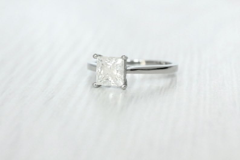 Anneau plaqué argent anti ternissement bague solitaire 925