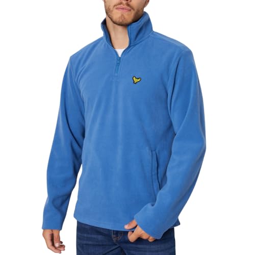 Fleece sweatshirt pull homme Threadbare Denim Corps avec col montant zippé en maille polaire