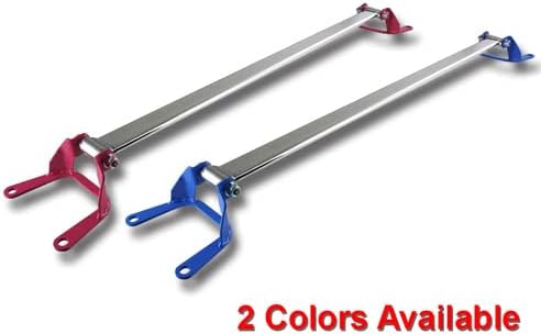 Aluminum JDM Polished Rear Upper Tower Brace Strut Bar Compatible with 2008-2014 Subaru Impreza WRX STI, 2009 2010 2011 2012 2013 (Pink)