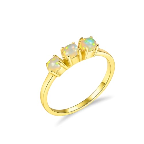 Bague opale éthiopienne de mariage en argent 925 un bijou d'exception R008