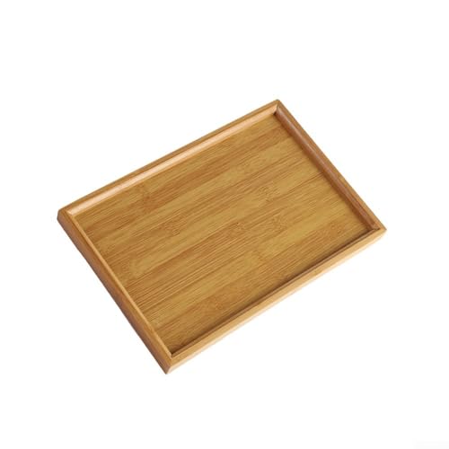 DAZZLEEX Plateau en bois pour barbecue, plateau plat pour servir, parfait pour le petit déjeuner, le dîner, les gâteaux (33 x 22 cm)