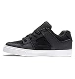 DC Shoes Jungen Pure lederen schoenen voor kinderen Sneaker, Black Flames, 35 EU