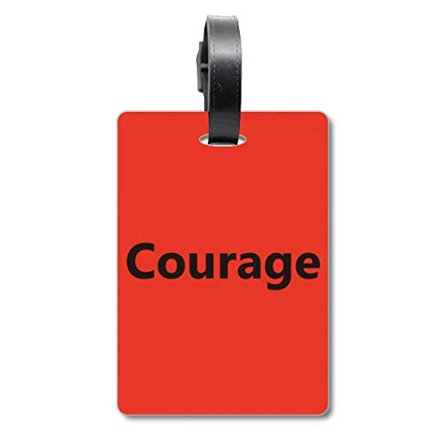 Étiquette de valise Courage pour identifier un sac facilement